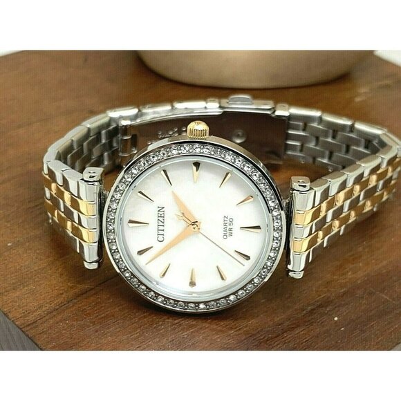 Citizen Women's Watch ER0216-67D Quartz White Mother of Pearl Dial Two Tone - Picture 7 of 13